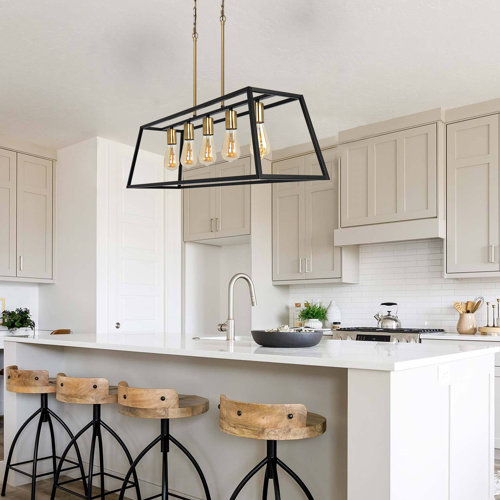 Square / Rectangle Kitchen Island Lighting You'll Love Wayfair